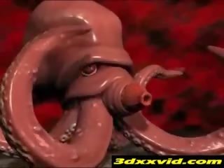 3d emo giovanissima creampied da tentacoli!