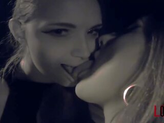 Manuela Albertini & Adila Venus in Night Time Party smooching