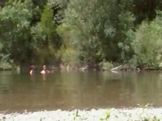 Naturist mature Couple at the River, Free xxx video f3